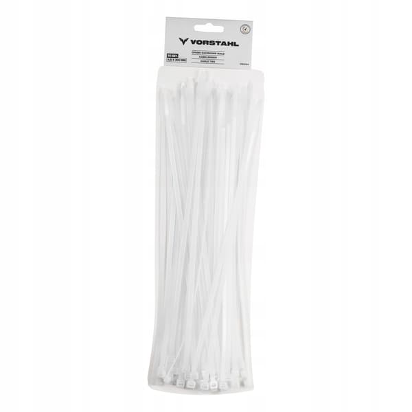 Vitt buntband (50-pack) 2,5x120mm Vorstahl