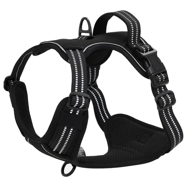 vidaXL justerbar hundesele, sort, XL