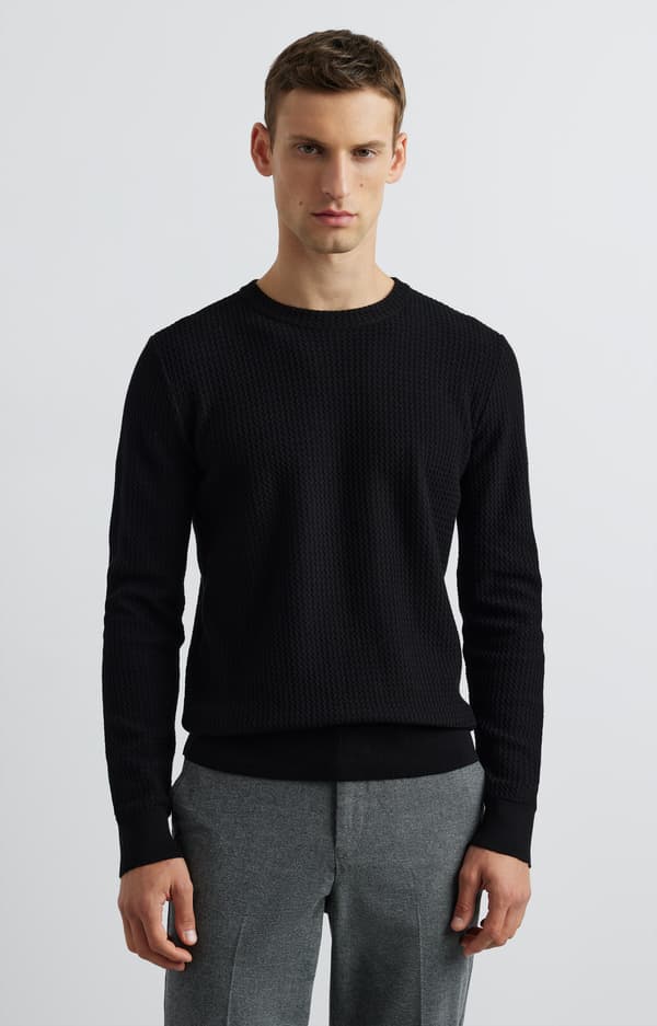 Mikromønstret sweater M