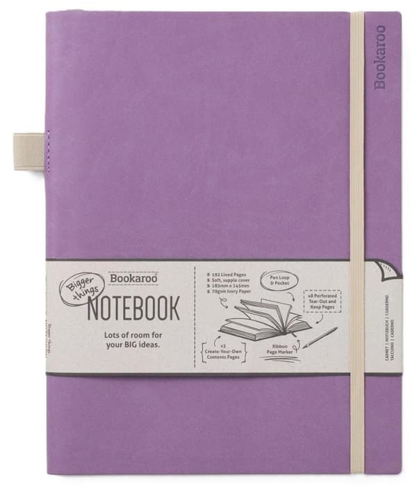 Bookaroo Notesbog Stor - Lys Lilla