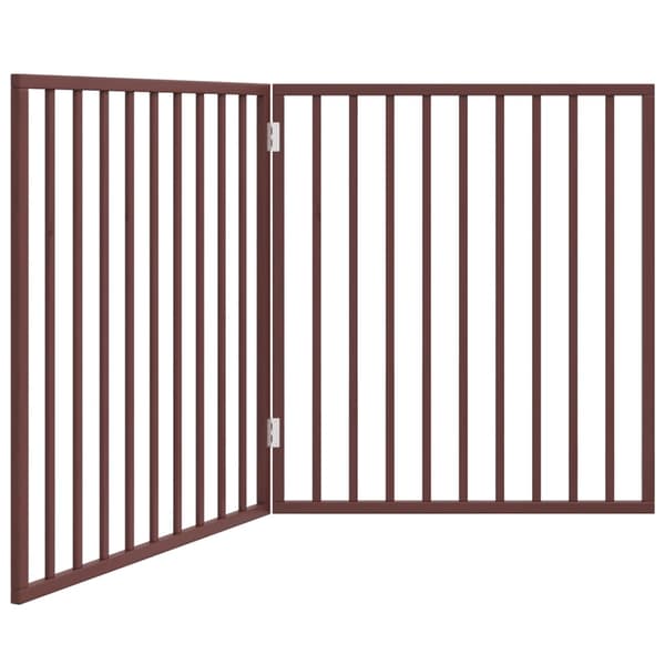 vidaXL foldbar hundegitter, 2 paneler, brun, 160 cm