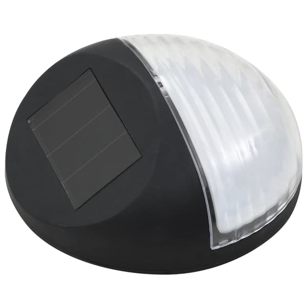 vidaXL LED solcellevæglamper udendørs 12 stk. runde sorte