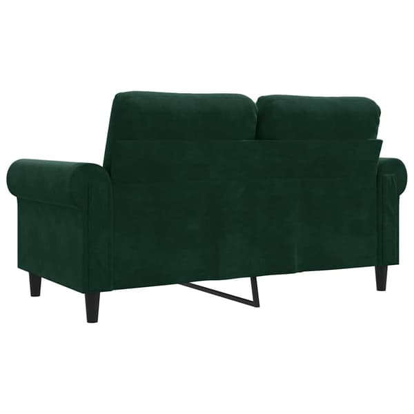 vidaXL 2-sitssoffa mörkgrön 120 cm klädd i sammet