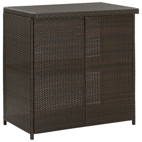 vidaXL 3-delt barsæt polyrattan brun