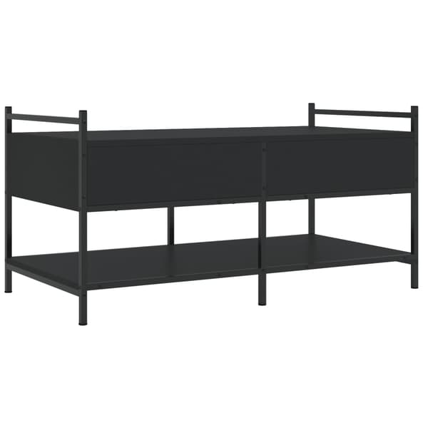 vidaXL sofabord, sort, 99x50x50 cm, træbaseret materiale
