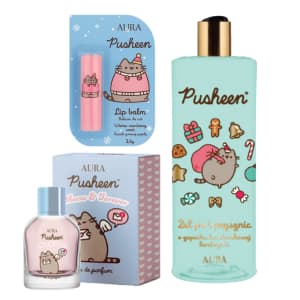 Pusheen Holiday Set 1 - Parfym 50 ml, Läppstift, Gel