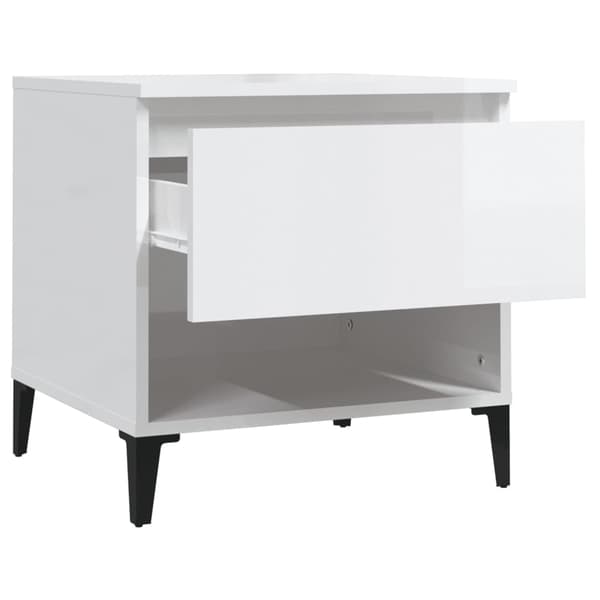 vidaXL sidebord blank hvid 50x46x50 cm