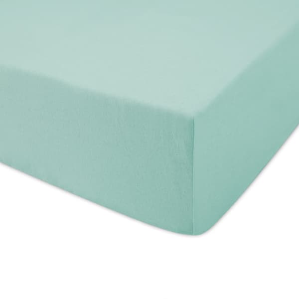 Stræklagen 90x200 elastisk JERSEY 100% BOMULD lys turkis