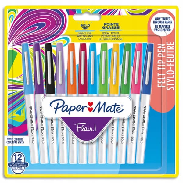 PAPER MATE FLAIR BOLD TRIPS BL 12 PE 4745