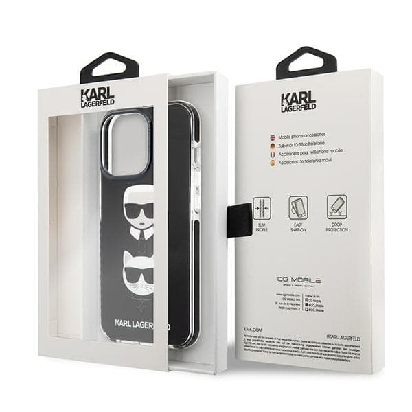 Karl Lagerfeld Karl&Choupette Head-etui til iPhone 13 Pro / 13, sort