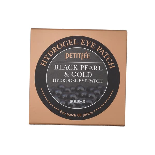 Petitfee Hydrogel ögonplåster, Svart pärla och guld - 60 st.