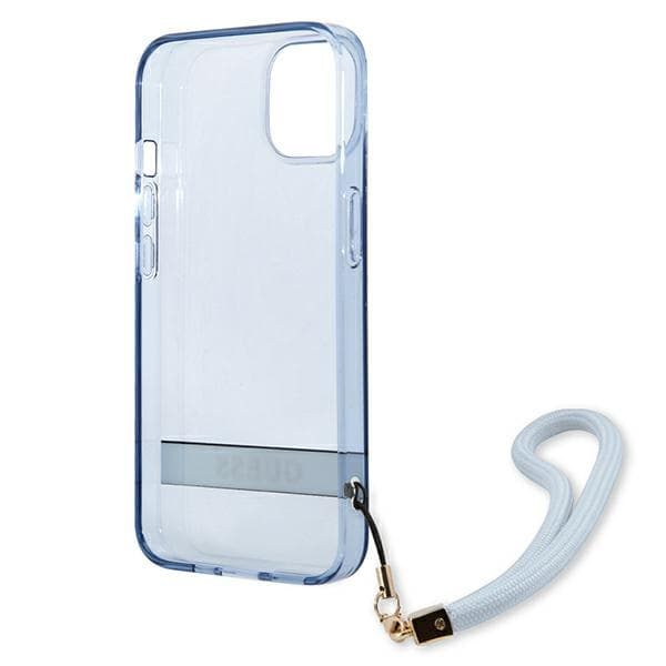 Guess Translucent Step-skal till iPhone 13 mini, Blå