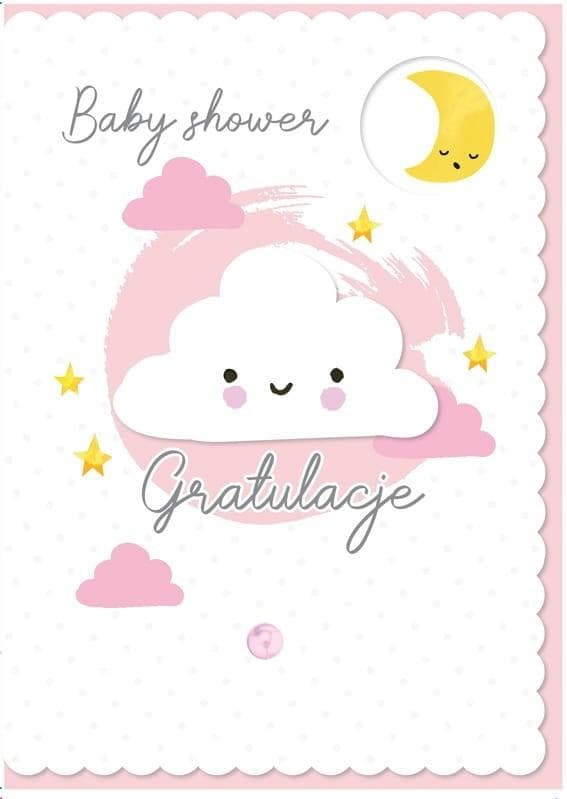 Kort B6 DK-836 Babyshower (rosa)