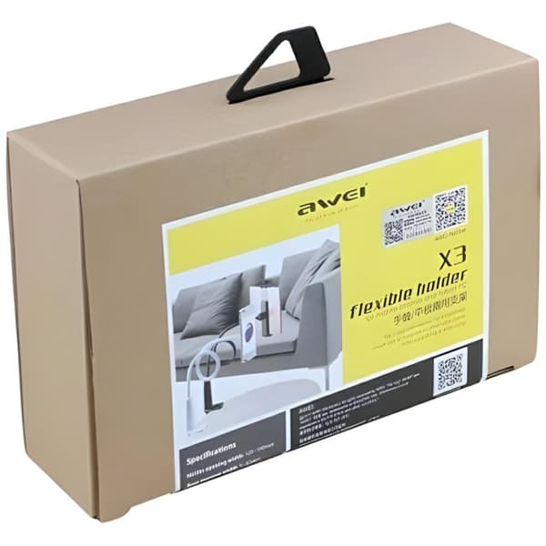 AWEI X3 Skrivbordsfäste 4"-10.5" Lång Arm Vit