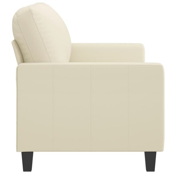 vidaXL 2-sitssoffa krämfärgad 120 cm konstläder