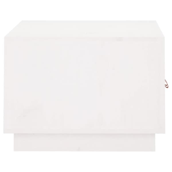vidaXL Soffbord vitt 80x50x35 cm massivt furuträ