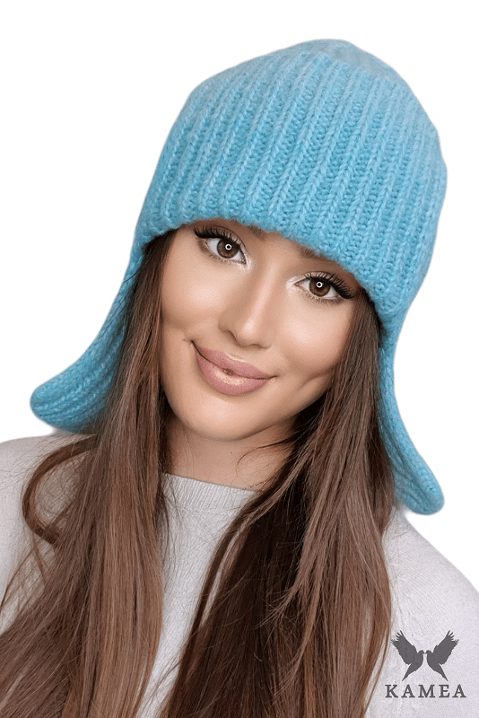 AMETHYST ushanka vinterhat, turkis farve