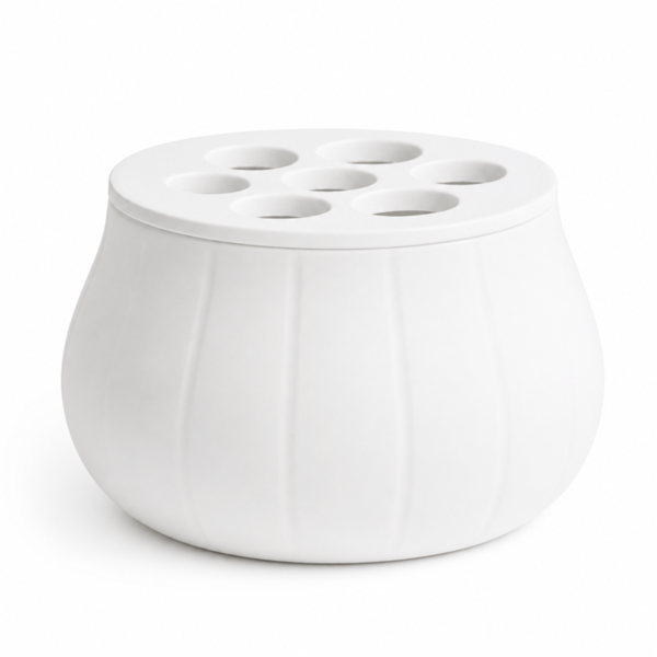 Dekorativ vit kruka för örter, modern design