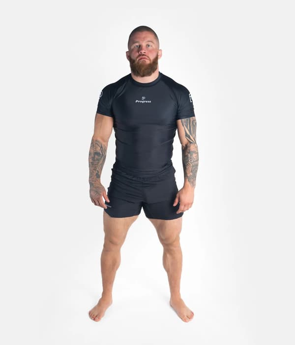 Progress Herr Kortärmad Rashguard Academy Svart S