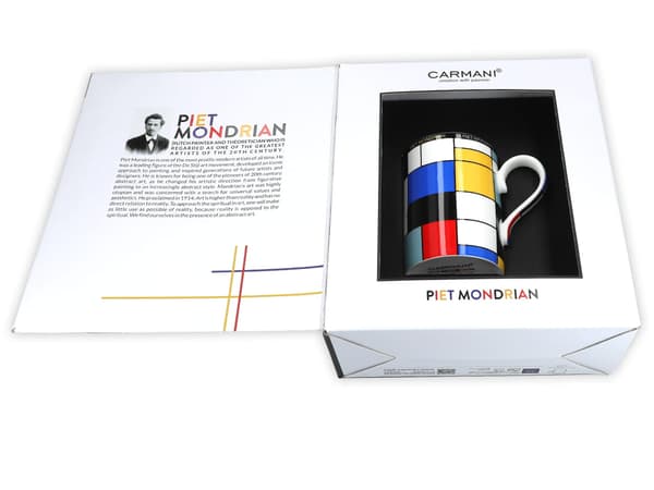 Carmani, 370ml mugg - piet mondrain/Komposition A