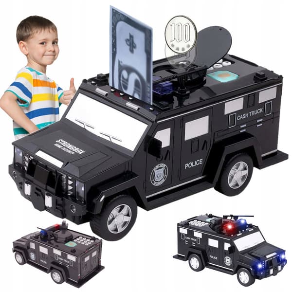 [paczb][5] spargris FÖR barn bil polis säker spargris U302