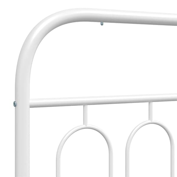vidaXL metalsengegavl hvid 137 cm