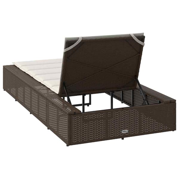 vidaXL liggestol med flydende hynde brun polyrattan