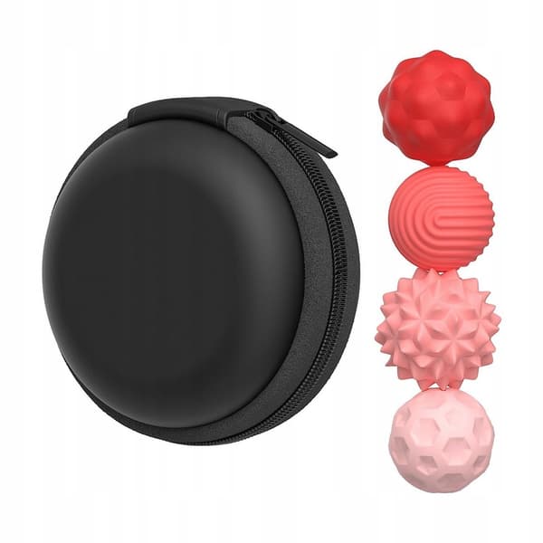 Magnetiske antistress-sensoriske bolde med etui ADHD ASD SI 4 stk. lyserøde