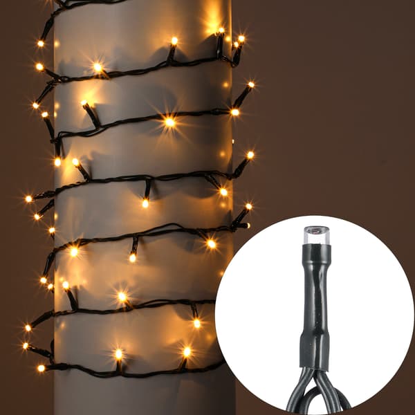 Juletræslys 180 LED hvide med timer og controller 8 julefunktioner