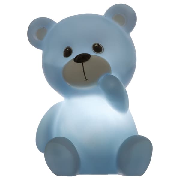 LED-lampe til børn Teddybjørn blå