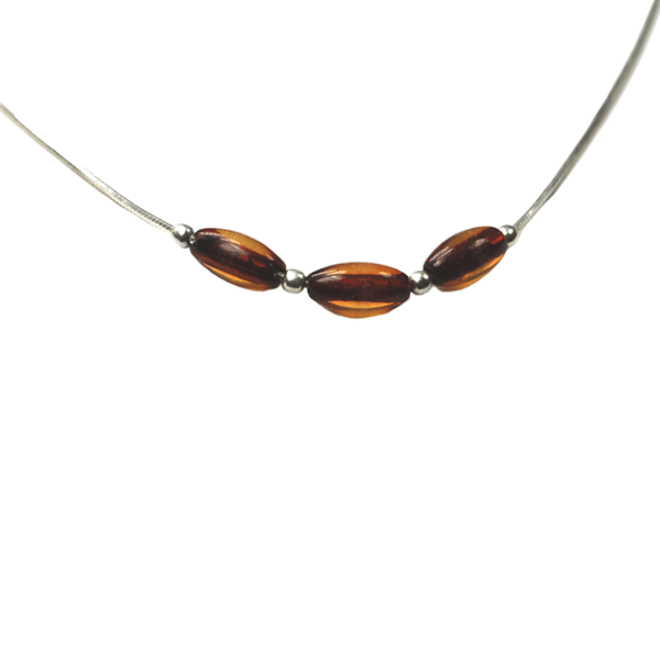 Cognac rav halskæde - Baltisk rav Collier