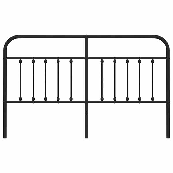 vidaXL metalsengegavl sort 160 cm