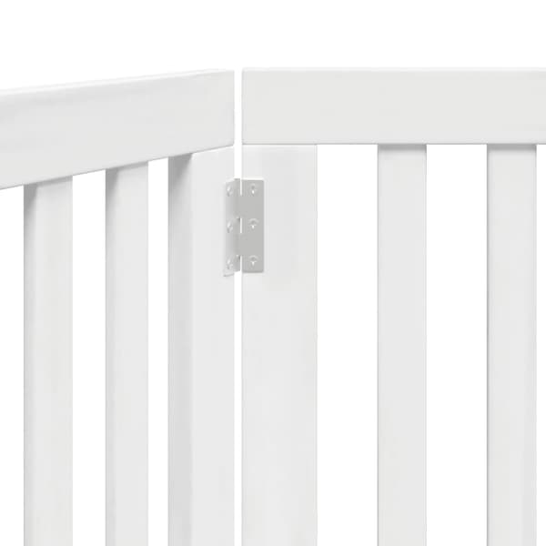 vidaXL foldbart sikkerhedsgitter til hunde, 2 paneler, hvid, 160 cm