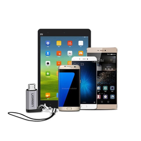 USB-C till micro-USB-adapter – grå