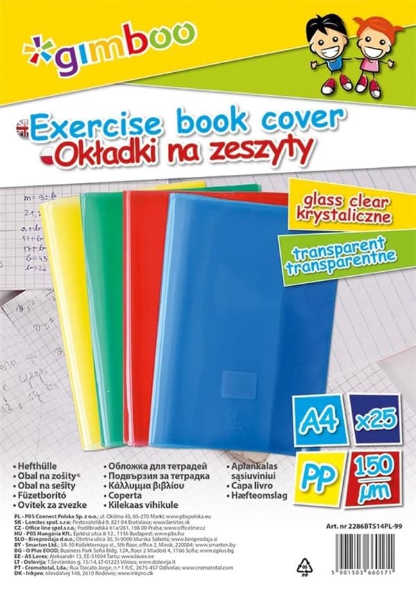 Krystal notesbogscovers A4 mix 25 stk.