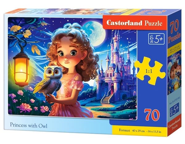 Puslespil 70 Prinsesse med Ugle CASTOR