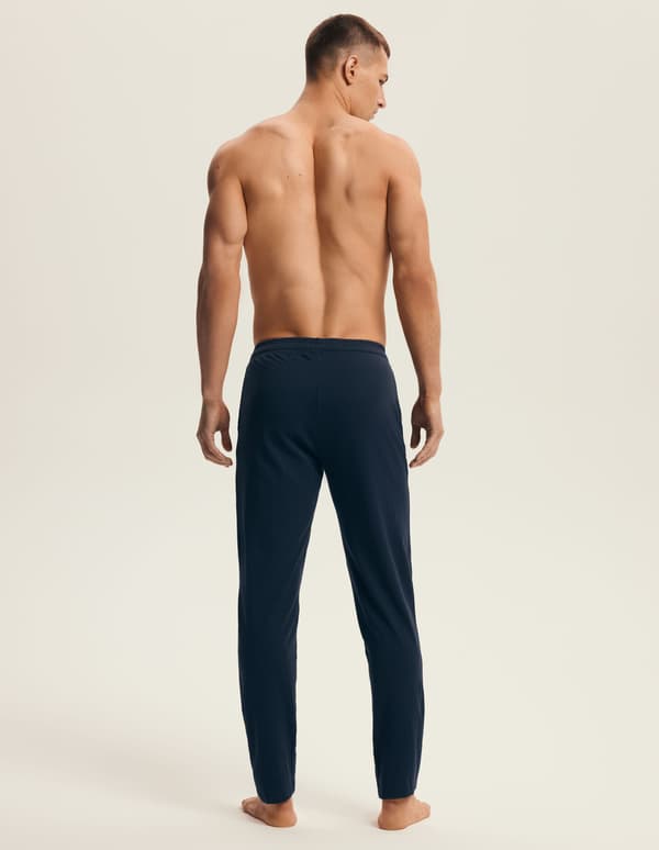 Mode Henderson Herr Långa Pyjamasbyxor 2-Pack | Marinblå, Blå M