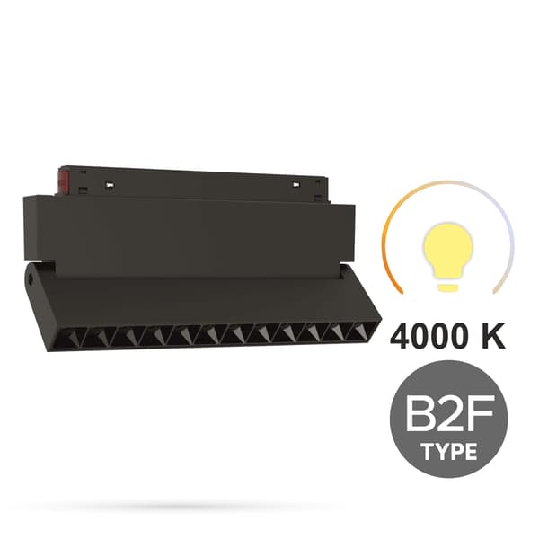 LED Linjär Spotlight Justerbar 12W 4000K Neutral Typ B2F för Magnetiska Skenor SMART TRACK 48VDC