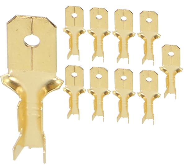 Uisoleret kabelindsatsforbindelse 0,5-1 mm2 Messing 10 stk.