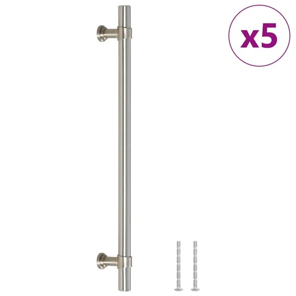 vidaXL skabsgreb, 5 stk., sølv, 192 mm, rustfrit stål