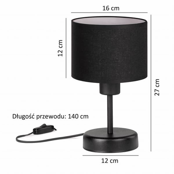 Tornado AMRUB-lampa svart