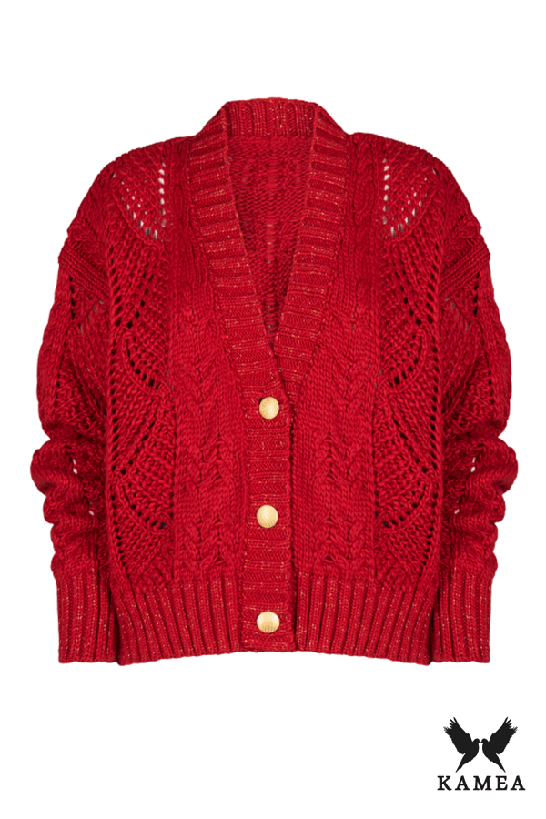 KARMEN cardigan rød-lux