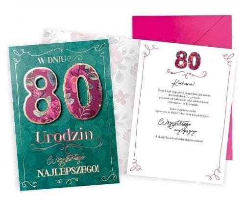 Födelsedagskort 80
