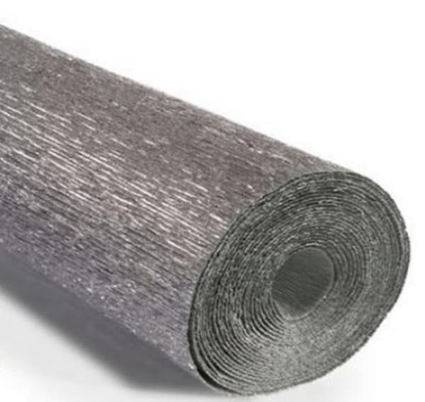 Kräppapper 50x250cm 180g metalliserat silver