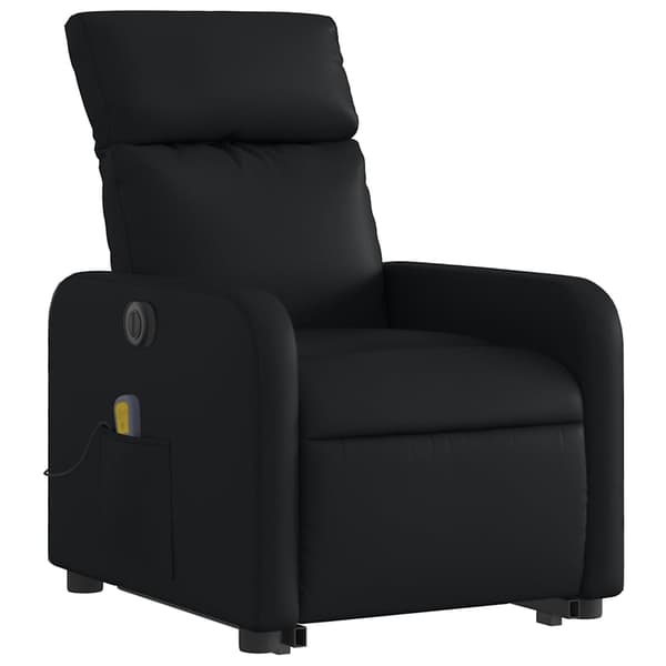 vidaXL elektrisk lænestol med massage, sort