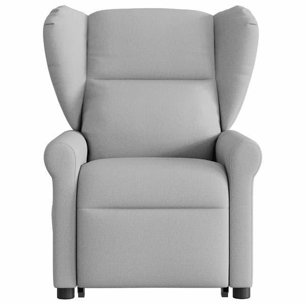 vidaXL Lyftbar massagefåtölj, grå, tyg