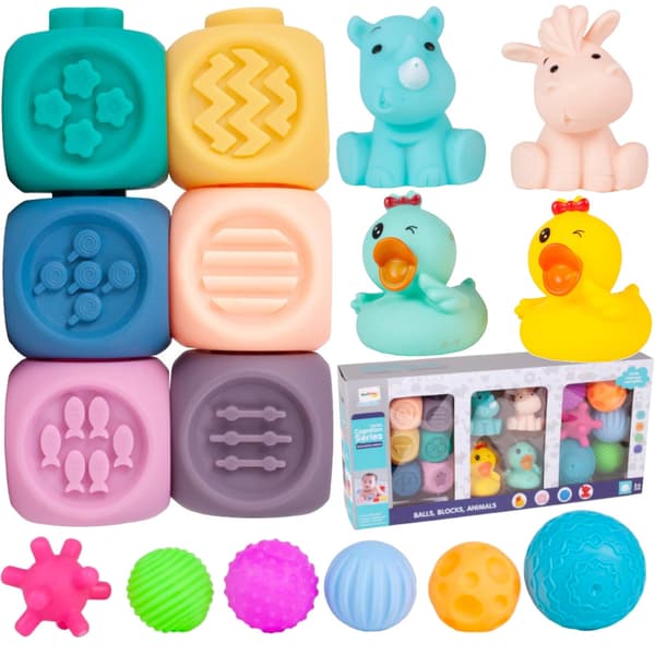 [paket][5] Bollsensoriska block 16 stycken U637