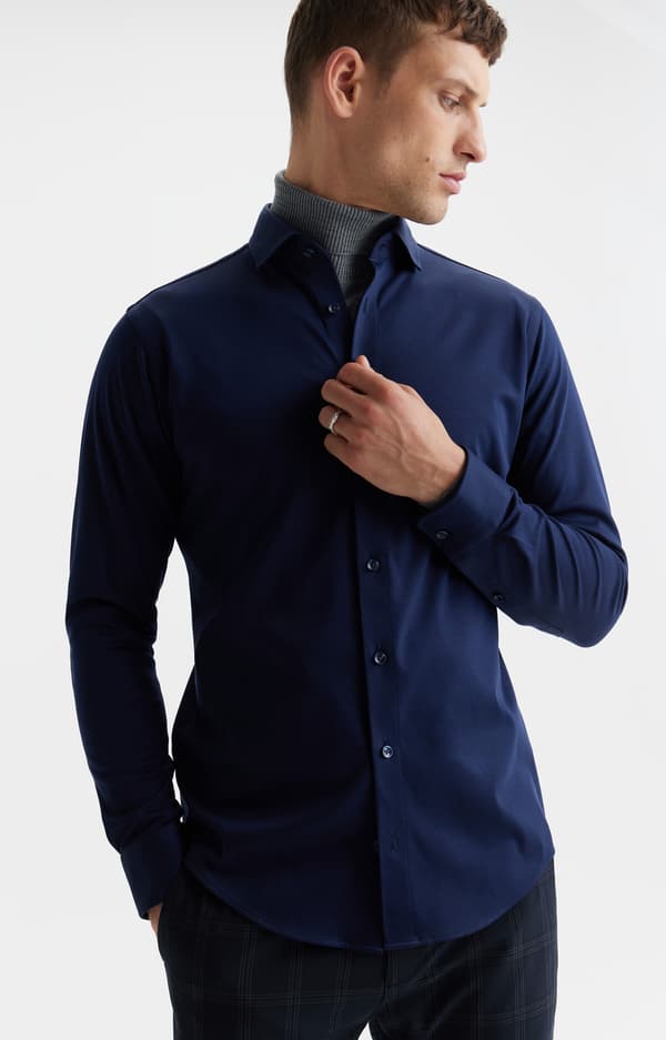 Slim fit bomuldsskjorte M