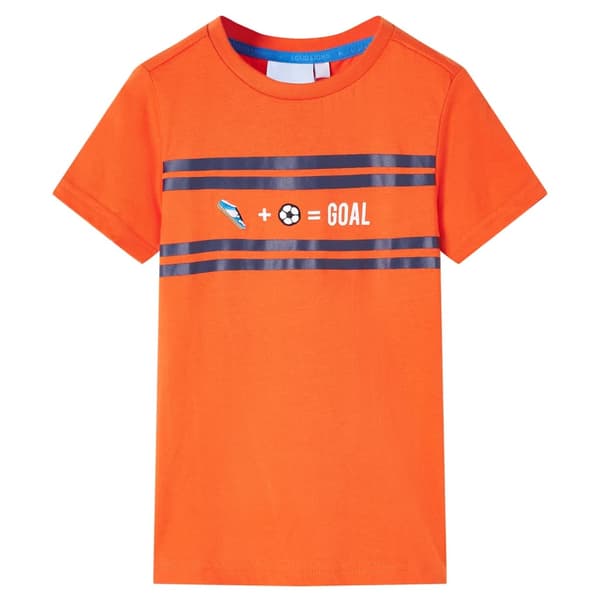 Barn-T-shirt, mörkorange, 140