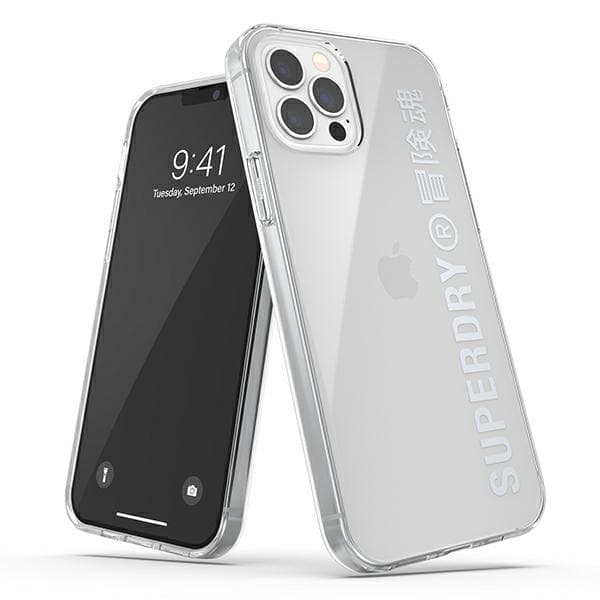 SuperDry Snap-etui til iPhone 12/12 Pro, sølv